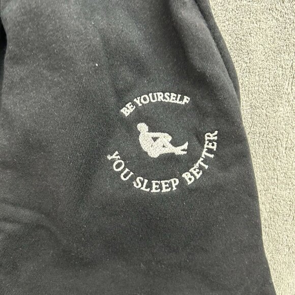 Sisters & Seekers Joggers Womens 4 Sweatpants Black Be Yourself You Sleep Better - Picture 7 of 13